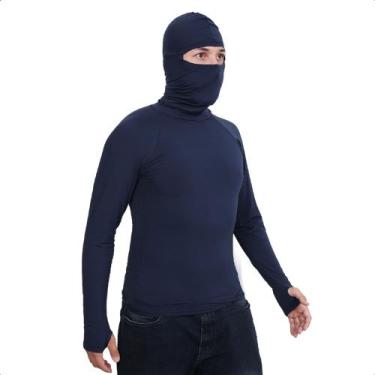 Imagem de Camisa Proteção UV Ciclista Motociclista Entregador Segunda Pele Touca