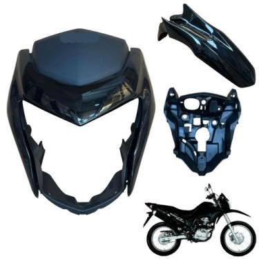 Imagem de Kit Carenagem Frontal Nxr Bros 160 modelo 2016 Até 2021 Máscara do Far