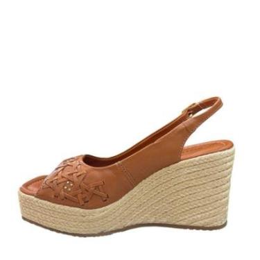 Imagem de Sandália Anabela Bottero Feminina Couro Salto 9cm-Feminino