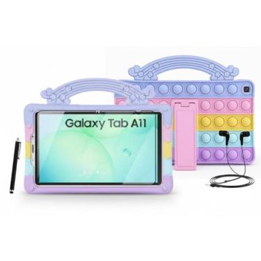 Imagem de Capa suporte infantil + Película kit p/ Tablet Samsung Galaxy Tab A11 