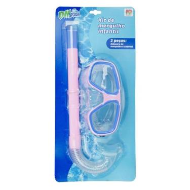 Imagem de Kit De Mergulho Infantil Snorkel Rosa Dm Toys - DMS6999
