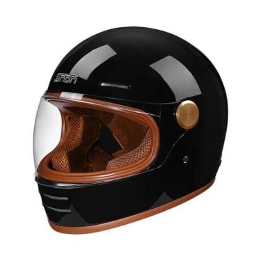 Imagem de Capacete De Moto Retrô Vintage Aberto Certificado DOT Para Pilotagem D