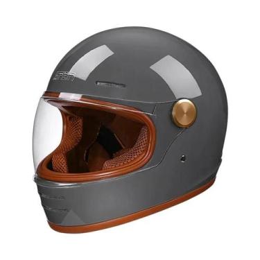 Imagem de Capacete De Moto Retrô Vintage Aberto Certificado DOT Para Pilotagem D