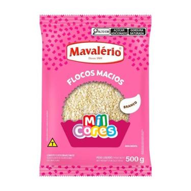 Imagem de FLOCOS MACIO MAVALÉRIO MIL CORES 500g - BRANCO
