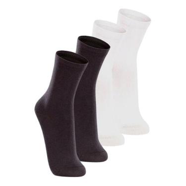 Imagem de Kit com 4 Pares de Meias Cano Longo Lupo 4575-088 Colorido, Branco