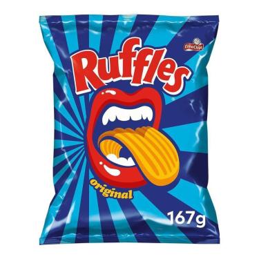 Imagem de Batata Frita Ondulada Original Elma Chips Ruffles Pacote 167g Embalagem Econômica