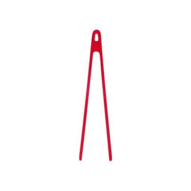 Imagem de Pinça Pegador Multiuso de Silicone 22cm Vermelho Oikos