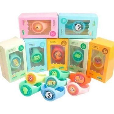Imagem de Kit 5 Relógio Infantil Repelente Mosquito Sortido Pulseira - Genérica,