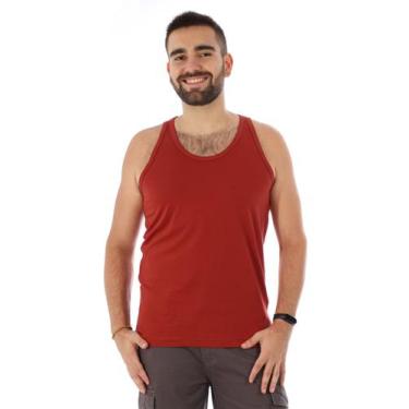 Imagem de Regata Masculina Básica Tradicional Algodão Ferrugem - ANISTIA MODAS, 