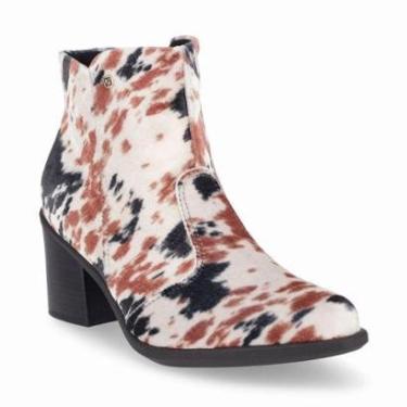 Imagem de Bota Piccadilly Giordana Cano Curto Salto Médio Animal Print-Feminino