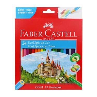 Imagem de Lápis De Cor Faber Castell 24 Cores Ecolapis Resistente - Faber-Castel