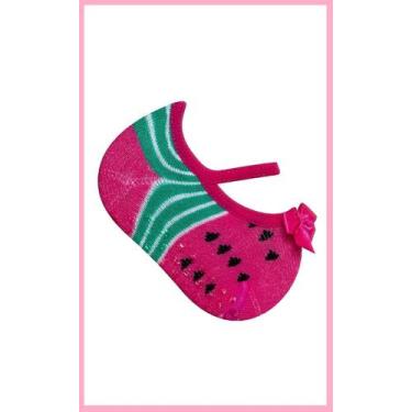 Imagem de Meia Sapatilha Infantil Antiderrapante - Menina Bebê Pink - Duck Meias