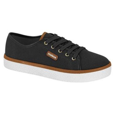 Imagem de Tênis Casual Feminino Moleca 5712205, 37, Preto