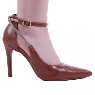 Imagem de Scarpin Zariff Feminino Metalizado 9430279, Marrom, 37