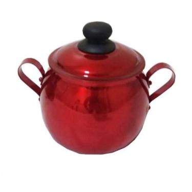 Imagem de Açucareiro Soft De Alumínio Vermelho Bojudo 300g Belmar - BELMAR ALUMI