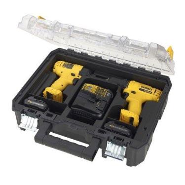 Imagem de Kit parafusadeira+ch impacto dewalt c/2bat 1.3ah 12v+maleta