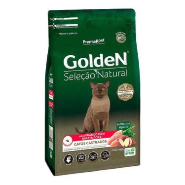 Imagem de Ração Golden Seleção Natural para Gatos Castrados Adultos Frango com B