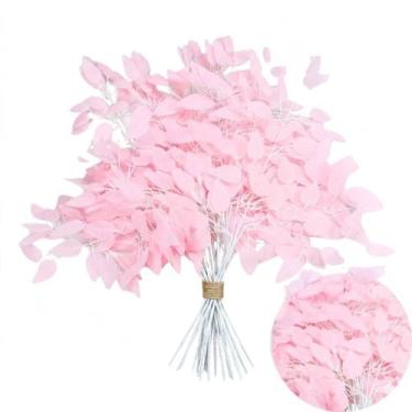 Imagem de Flor Artificial Decorativa Com 12 Galhos Caules De Eucalipto Rosa - Ca