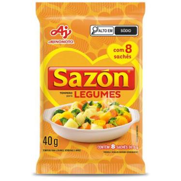 Imagem de Tempero Pó para Legumes Sazón Pacote 40g 8 Unidades de 5g Cada - AJINO