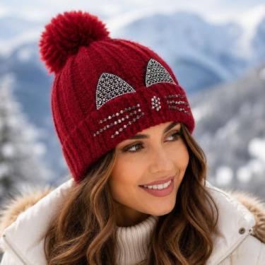 Imagem de Gorro Touca De Inverno Frio Lã Adulto Feminino Tamanho Único - Genéric