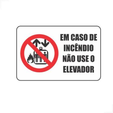 Imagem de Placa de Sinalização Em Caso de Incêndio Não Use o Elevador - Extinorp