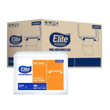 Imagem de Papel Toalha Interfolhado Folha Simples com 1.000 Unidades Elite Melho