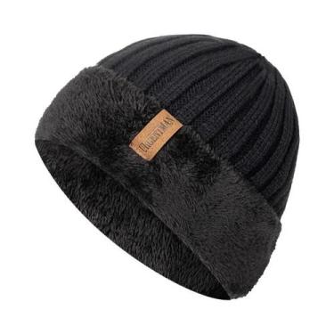 Imagem de Gorro De Inverno Unissex Grosso E Quente Com Forro De Pelúcia Para Hom