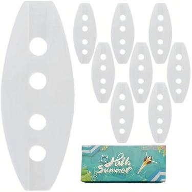 Imagem de Protetores de pescoço de silicone, kit com 9 unidades, macios e reutil