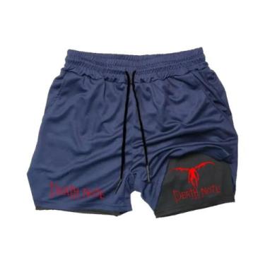 Imagem de Shorts Esportivos Masculinos De Anime Death Note, Modelo 2 Em 1, Para 