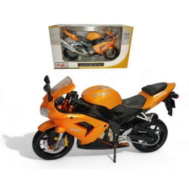 Imagem de Miniatura de moto escala 1/12 maisto, Kawasaki ninja zx 10r