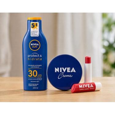 Imagem de KIT NIVEA Proteção & Hidratação Diária - Corpo e Lábios.