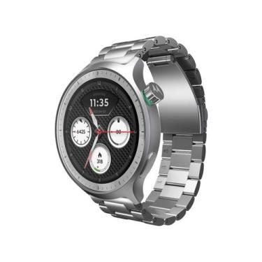 Imagem de Smartwatch Motorola Moto Watch 47mm Pulseira Prata Bluetooth, Prata, P