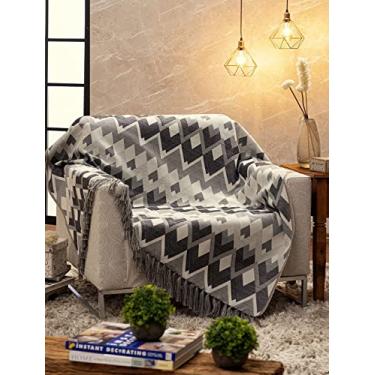 Imagem de Manta Para Sofá Jacquard Cartagena Preta J1