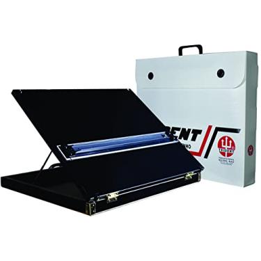 Imagem de Prancheta Portátil para Desenho com Régua Paralela Acoplada, Formato A3, MDF Black Piano, Preto, Trident, 5000P