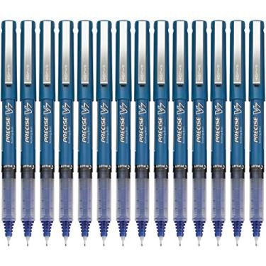 Imagem de Pilot, Precise V7, canetas esferográficas de tinta líquida tampada, ponta fina de 0,7 mm, azul, pacote com 14
