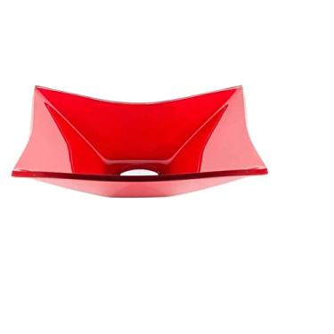 Imagem de CUBA DE VIDRO RETANGULAR 39CM VERMELHO FERRARI