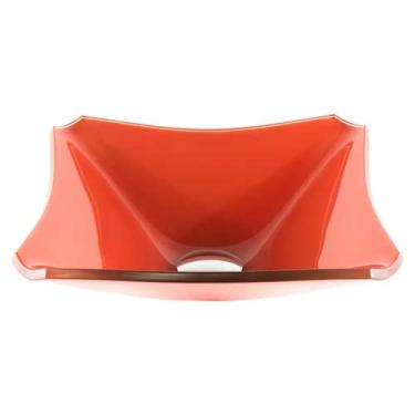 Imagem de CUBA DE VIDRO QUADRADA CHANFRADA 30CM VERMELHO FERRARI