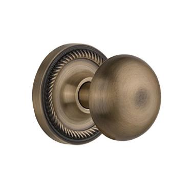 Imagem de Nostalgic Warehouse Roseta de corda com puxador de Nova York, passagem - 6 cm, latão antigo