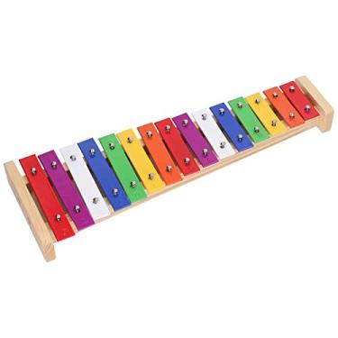 Imagem de Depisuta Instrumento de xilofone infantil, 15 notas Glockenspiel colorido com precisão para crianças