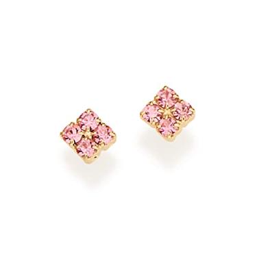Imagem de Brinco infantil com cristais Rosa-525118-Rommanel Cor: Rosa