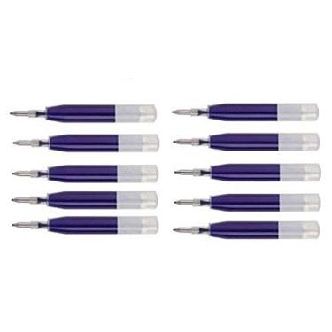 Imagem de 10 cartuchos de refil de tinta de gel de íon azul para caneta de bomba de íons cruzados, caneta de bomba Penatia, vice, roadster e canetas matricial (pacote granulado)