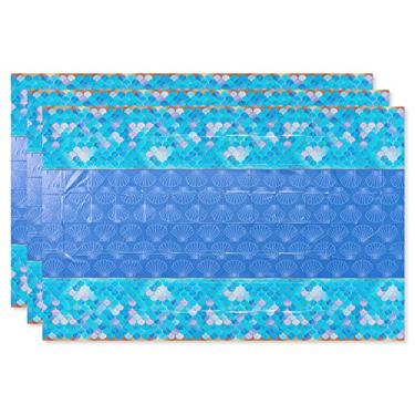 Imagem de American Greetings Mermaid Party Supplies, Plastic Table Covers (3-Count)