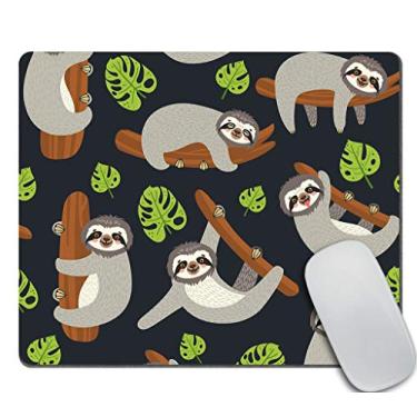 Imagem de Mouse pad com preguiça divertida da Amcove, preguiça no mouse pad, acessórios para mesa de escritório, folhas e presentes fofos para ela, decoração de escritório, mouse preguiça, decoração de mesa