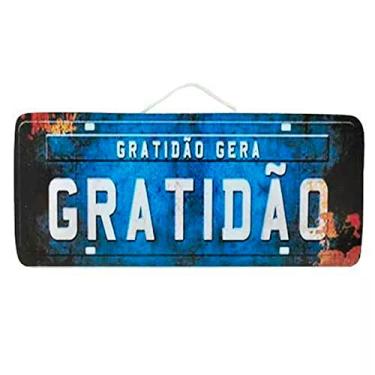 Imagem de Placa de Carro Decorativa em Madeira - Gratidão Gera Gratidão