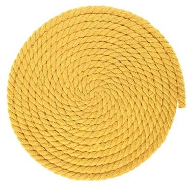 Imagem de Corda de artesanato de macramê de algodão torcido de 1/4 polegada de espessura – Grande variedade de opções de cor e padrão – Comprimentos de 10, 25, 50 e 100 pés, 100 Feet, Gold