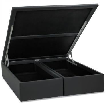 Imagem de Base Baú Corino Casal 138x188x39cm Ortobom Cinza