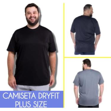 Imagem de Camiseta Dryfit Plus Size Masculina Fitness Homem Academia - Wild