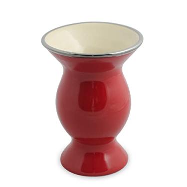 Imagem de Cuia em Cerâmica 300ml Lisa com Filete de Platina Ceraflame Gourmet - Vermelho