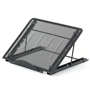 Imagem de Suporte para laptop MAXBROTHERS, suporte de elevação ajustável para computador portátil, suporte portátil dobrável para Mac MacBook Pro Air, Lenovo, HP, Dell Plus Tablet de 10 a 15,6 polegadas (Preto)