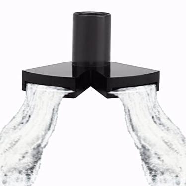 Imagem de Pssopp Bocal de bico de pato de aquário, bocal duplo de acrílico de saída de tubo de retorno de saída tubo de jato de aquário saída de água rotativa estendida